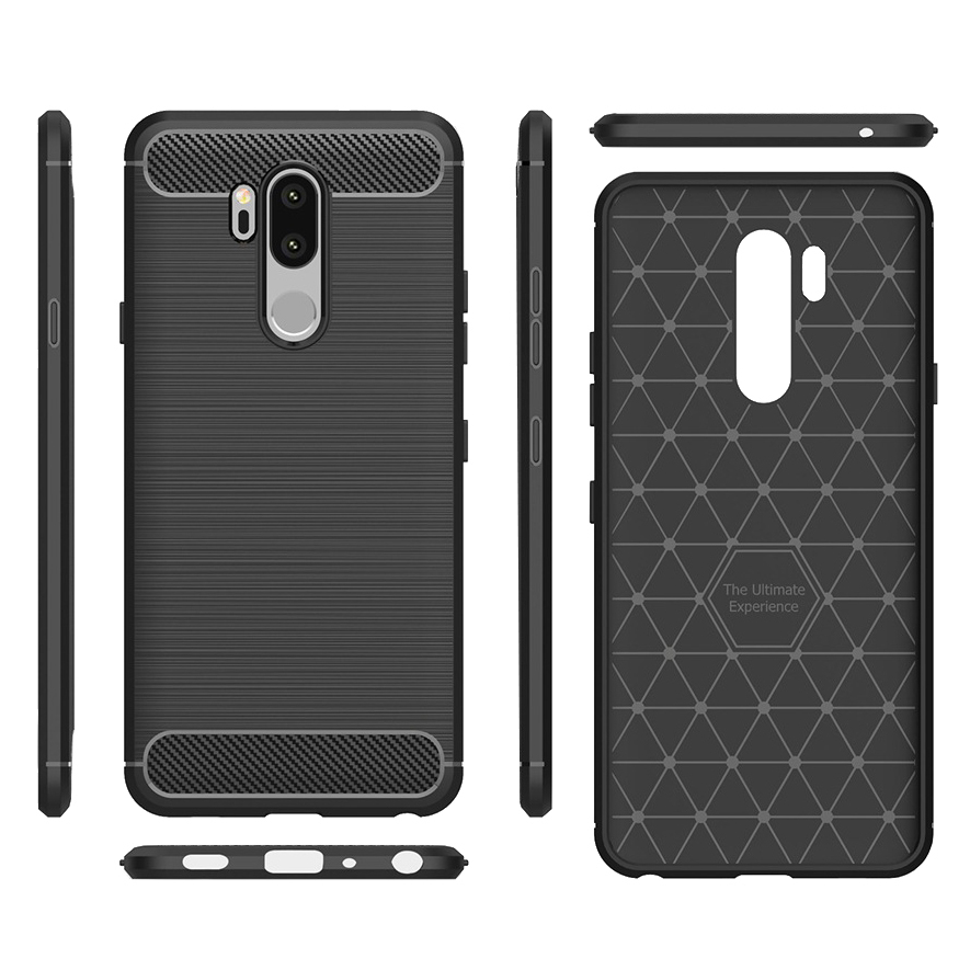Flexi Slim Carbon Fibre Case for LG G7 ThinQ - Brushed Black
